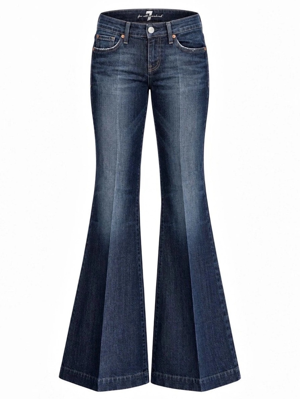 7 For All Mankind Swarovski Dojo Flare Jeans Women's Flare Jeans in Blue NWT